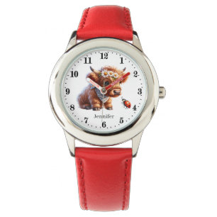 Montre Jolies filles vache des hautes terres ajouter nom