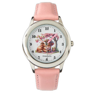 Montre Jolies filles vache des hautes terres ajouter nom
