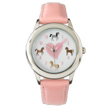Jolies poneys et Cheval de Coeur Rose
