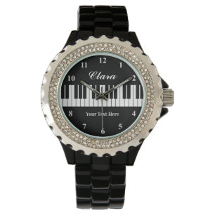 Montre Jolies touches de piano noir et blanc regardent le