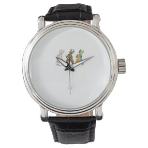 Montre Jolis lapins de Pâques Léopard Bunny et Flower Bun