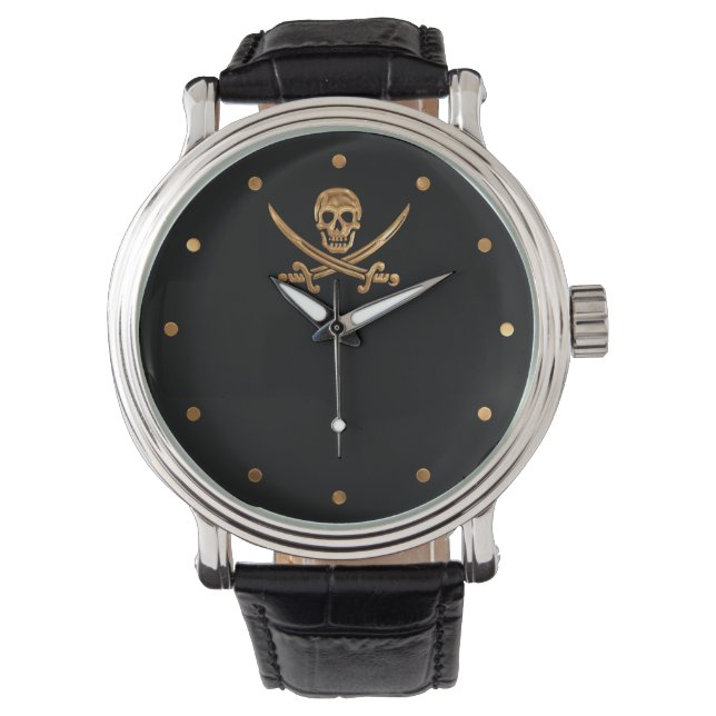 Montre Jolly roger d'or (devant)