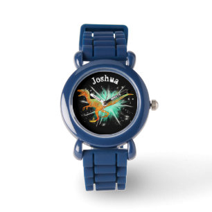Montre Joshua Vélociraptor & Stars Ère Jurassique Dinosau