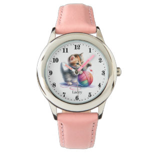 Montre Jote filles fil chat ajouter nom