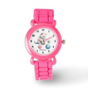 Montre Jote filles fil chat ajouter nom