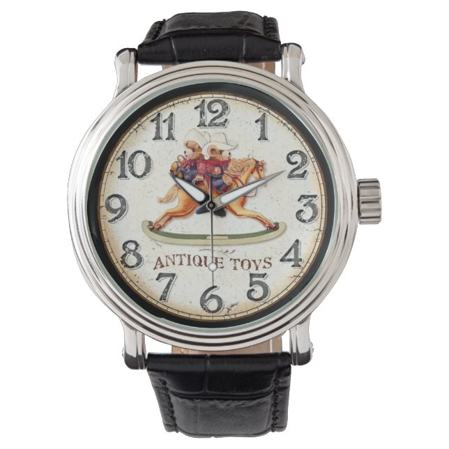 Montre Jouets antiques Cheval Rocse Teddy Bear (devant)