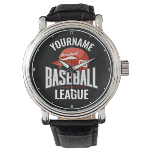 Montre Joueur de baseball personnalisé NOM Équipe Champ C
