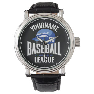 Montre Joueur de baseball personnalisé NOM Équipe Champ C