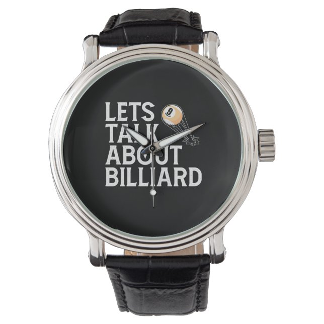 Montre Joueur de billard | Parlons De Billiard (devant)
