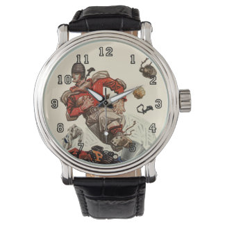 Montre Joueur de football américain quarterback en course