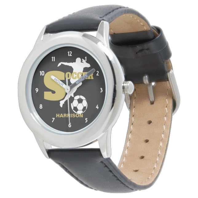 Montre Joueur de football Graphique personnalisé (Incliné)