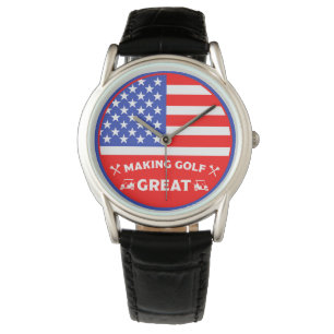 Montre Joueur de golf américain drôle personnalisé