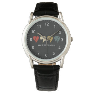 Montre Joueur de médiator de guitare vintage Bassiste Mus