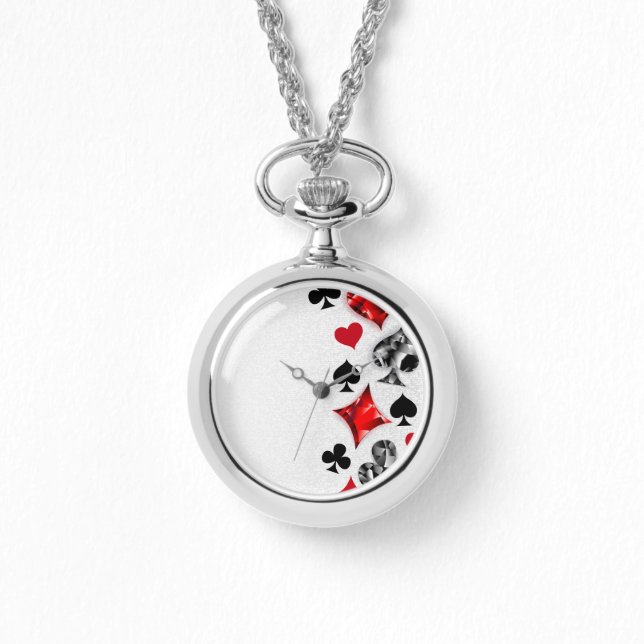 Montre Joueur de poker Joueur de cartes de jouer costumes (Recto)