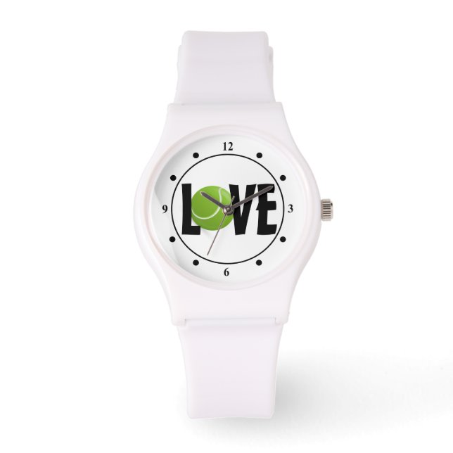 Montre Joueur de Tennis Vert Ball LOVE (Recto)