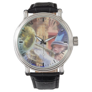 Montre Joueur de trompette dans la bande de Marquage