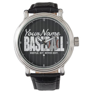 Montre Joueur d'équipe de baseball rétro AJOUTER NOM Pins