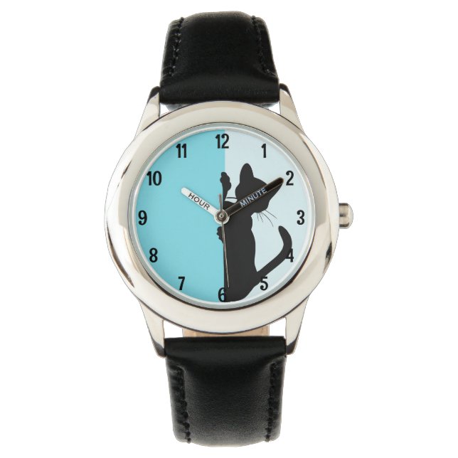 Montre Joueur Peeking Kitty Chat - Bleu (devant)