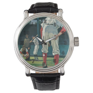 Montre Joueurs de baseball vintage sur le monticule