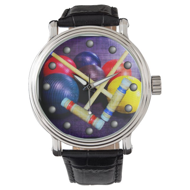 Montre Jouons à Croquet Grunge Style (devant)