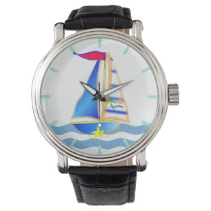 Montre Jour de voile ensoleillé Personnalisé