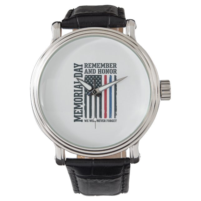 Montre Jour du Souvenir Hommage et Tribut Vector Des (devant)