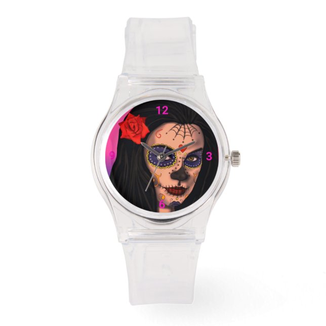Montre Jour mignon de la fille gothique morte (Recto)