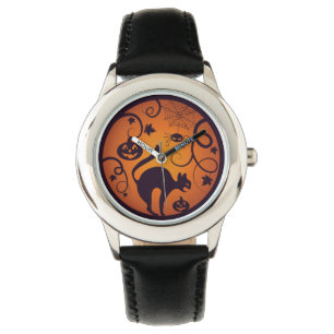 Montre Joyeuse lanterne d'Halloween araignées et chauves-