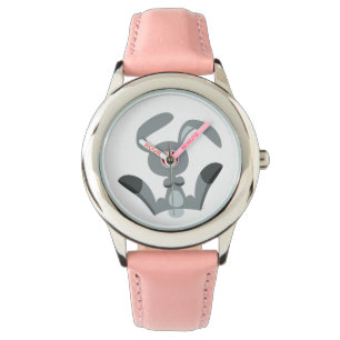 Montre joyeuse mignonne de lapin de bande dessinée