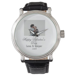 Montre Joyeuse Saint-Valentin couple photo moderne simple