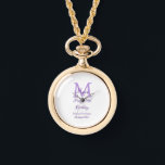 Montre Joyeux 16e anniversaire violet ajouter nom monogra<br><div class="desc">belle conception</div>