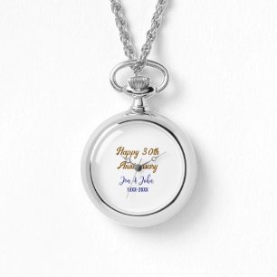 Montre Joyeux 30e anniversaire de mariage royal bleu or s