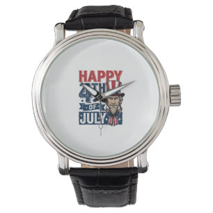 Montre Joyeux 4 juillet vintage oncle patriotique chemise
