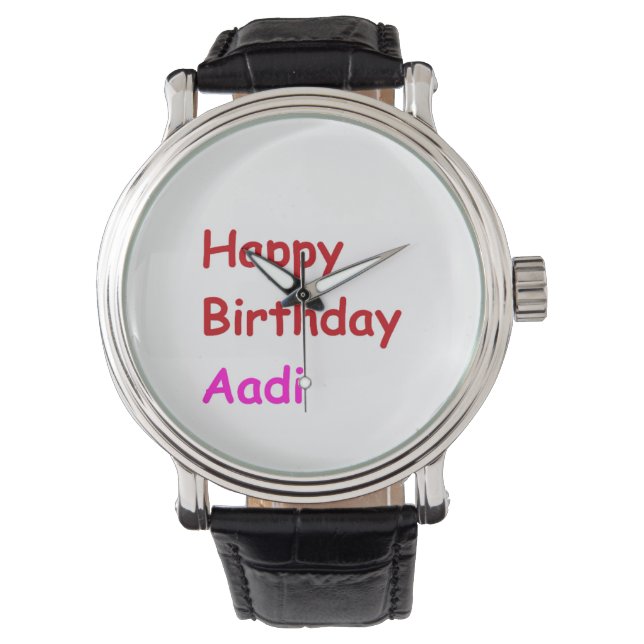 Montre Joyeux anniversaire Aadi (devant)
