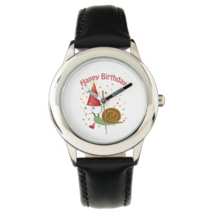 Montre Joyeux anniversaire ! Escargot Confetti