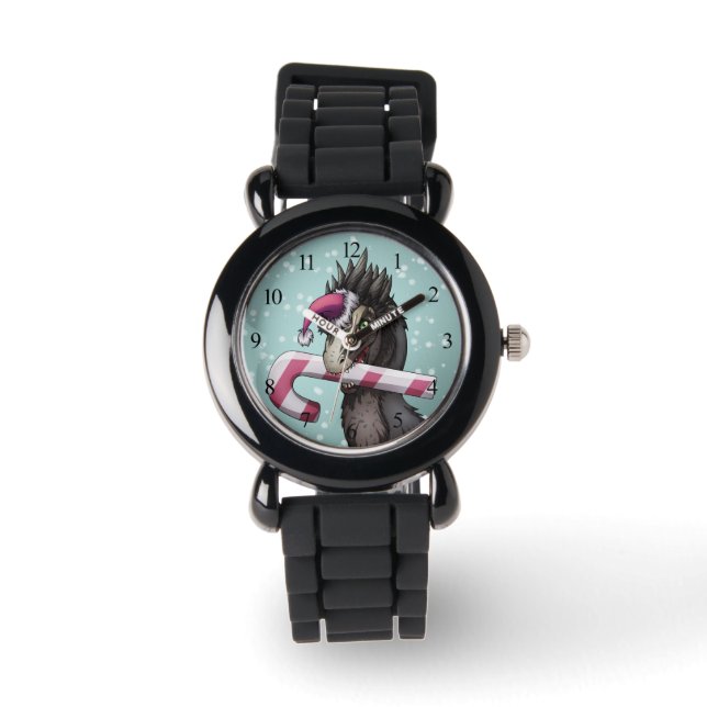 Montre Joyeux dinosaure de Noël (Recto)
