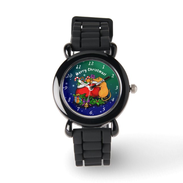 Montre Joyeux Noël avec Rat Prince (Recto)