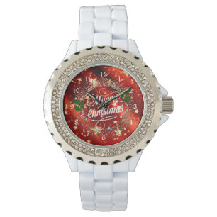 Montre Joyeux Noël étincelant et brillant