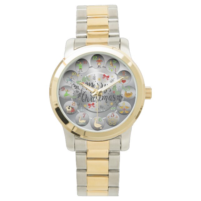 Montre Joyeux Noël ~ Les 12 Jours De Noël ~ (devant)