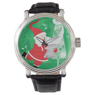 Montre Joyeux Noël, Père Noël chantant et dansant