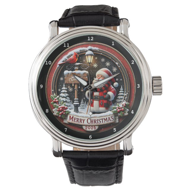 Montre Joyeux Noël Père Noël et Lanterne (devant)
