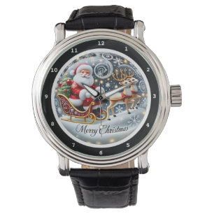 Montre Joyeux Noël Père Noël Renne Traîneau