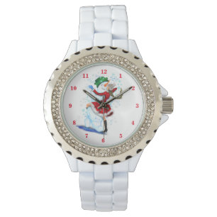 Montre Joyeux Snowman et Fille Dance Tango fête de Noël