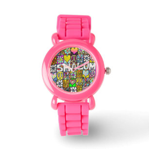 Montre Judaica Retro 60s Psychedelic Shalom LOVE