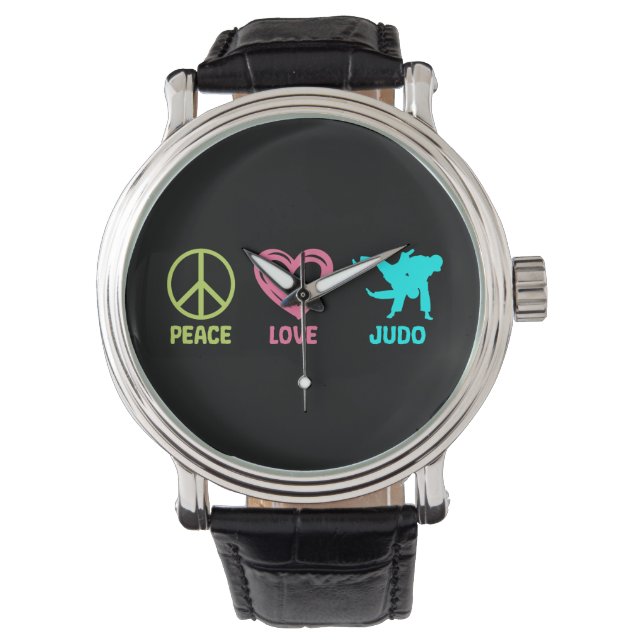 Montre Judo Peace Love Martial Arts (devant)