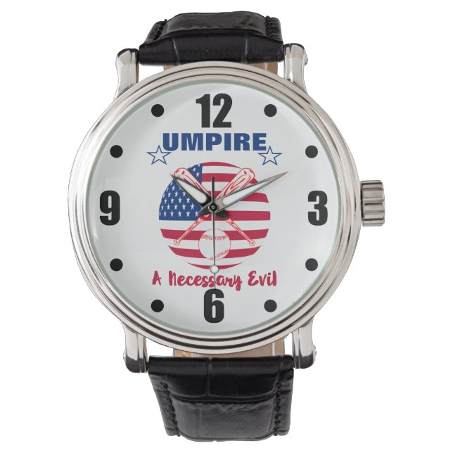Montre Juge-arbitre de baseball Funny Sports Citation de  (devant)
