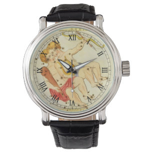 Montre Jumeaux Gémeaux Constellation Vintage Miroir d'Ura