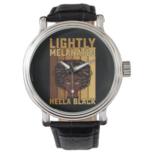 Montre Juneteenth Légèrement Mélanisée Entièrement Noire