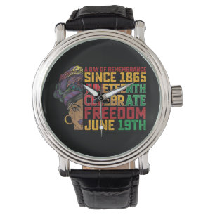 Montre Juneteenth Une Journée De Souvenir Liberté Noire