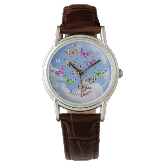 Montre Juste des papillons Personnalisé (devant)